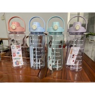 2237 Straw drinking bottle with sticker 2200ml bottle code