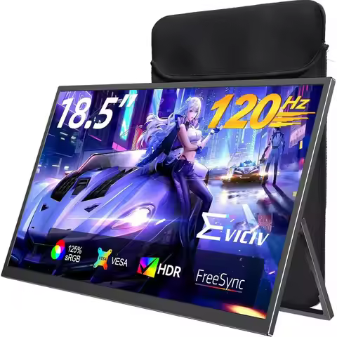 18.5 120Hz 1ms Portable Gaming Monitor with 125% sRGB, FreeSync, HDR, 350 nits, USB-C & HDMI, VESA &