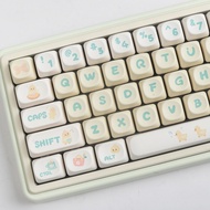 Adventure Duck Keycap Yellow Duck Cute Cartoon MOA Height Dye Sublimation Cute Round keycaps lofree 