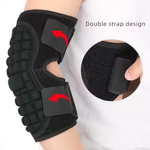 Compression Protective Elbow Pad with Fastener Tape Soft Sports Elbow Pad Breathable Padded Pain Rel
