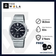 (2 Years Warranty) Casio MTP-E735D-1AV Men Analog Watch with Silver Stainless Steel Band