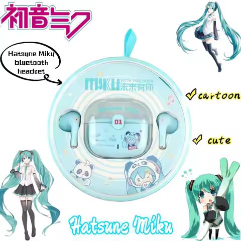 Hatsune Miku secondary yuan personality cartoon bluetooth headset cute creative anime surrounding wi