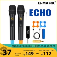 Wireless Microphon G-MARK X333 ECHO UHF Karaoke Microphone Lithium Battery Metal Body For Wedding Speech Show Party ChurchMicrophones