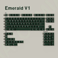 Aifei Keycaps Double Shot โปรไฟล์เชอร์รี่ ABS ชุดใหญ่แยก Alice Ansi รูปแบบสีม่วงสีเขียว Key สําหรับ