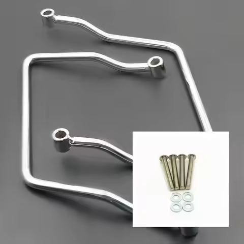 16.5cm Motorcycle Chrome Saddle Bag Support Bar Mount Bracket For Honda Shadow ACE VT400 750 97-03