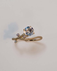 K18 皇家藍月光石戒指