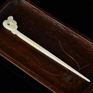 天然新疆和田玉髮簪鳳凰玉簪百鳥之王-鳳凰料子細膩油潤