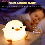 USTHOW Duck Pat Night Light, LED Night Lamp LED Duck Lamp, LED Bedside Lamp Touch Sensor Dimmable So