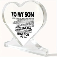 TEMU 2d Flat, Meaningful Gift For Son From Mom And Dad, Birthday Present With Base, Inspirational Gr
