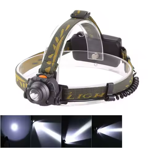 100M Distance Head Lamp 18650 or 3XAAA Battery 1200 Lumens LED IR Sensor Headlight Headlamp Lantern 