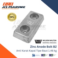CP TECH Zinc Anode B2 Bolt Type ShipBolt 1.46 kg