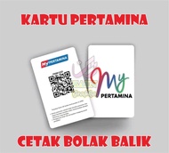 Kartu bensin/kartu my pertamina/cetak kartu pvc bahan premium zain grafika