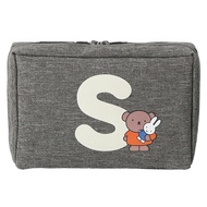 Miffy Women's 30601203 Pouch Women Initial 30601204B Initial S Gray B Approx. 16.5 cm (W) x 11 cm (H