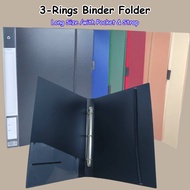 Long 3 Ring Binder File Folder Document Organizer File Clip Thick Durable File Organizer Office