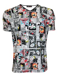 Men's Comic Strip Book Retro Classic Print Unique V-Neck T-Shirt Tee
