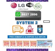 LG ARTCOOL (WIFI) System 2 AC + FREE Dismantled &amp; Disposed Old Aircon + FREE Installation + FREE Delivery + FREE Workmanship Warranty + FREE Delivery + FREE Giant Voucher