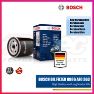 Bosch Oil Filter for Perodua Myvi D20N/Axia/Aruz/Bezza/Ativa 0986AF0363