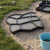 [AWHAO] DIY Concrete Path Mold Pavement Form for Garden Stepping Stones Plastic Paving Slab Mould Ou