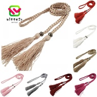 WITTEMY Decorated Waist Tie Chain Self-Tie Bowknot