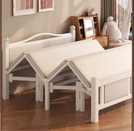 【包送貨】全新簡約摺叠鐵床架 摺床架 免安裝 單人床 雙人床  1m-1.5m Folding bed installation -free (Free  delivery)