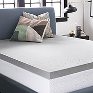 LUCID 7.5 cm Bamboo Charcoal Memory Foam Mattress Topper - Activated Carbon - Breathable Mattress To