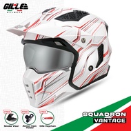 Gille Helmet YM-926 SQUADRON VANTAGE Motorcycle Helmets Modular Full Face Convertible Half Face