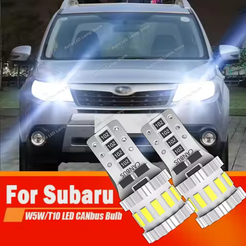 2pcs T10 W5W Led Canbus Lamp 12V Clearance Lights For Subaru Forester XV Tribeca Outback Legacy Impr