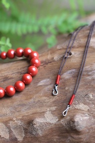 春秋手作 | 手串 項鏈 兩用 | 原礦帝王硃砂 闢邪 化太歲 | 禮