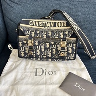 Dior Diorcamp 小號藍老花郵差包小書包購物袋