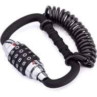 Motorcycle Helmet Cable Lock with 4 Digit Combination,Resettable Bike Lock with T Bar,Anti Theft Ret