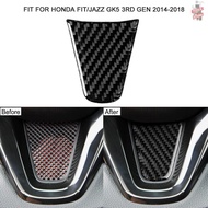 Car Steering wheel Stickers Carbon Fiber Material Vehicle Bearing Circle Trim Fit for Honda Fit/Jazz