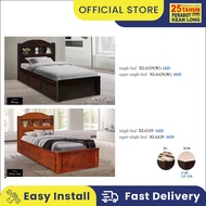 KLSB Single Wooden Bed / Solid Wood Single Bed / Katil Kayu Bujang / Export Quality katil single kay