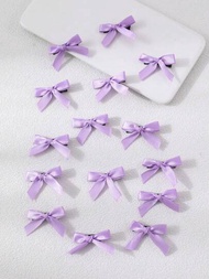 15 件/套女式髮夾紫色絲帶蝴蝶設計時尚甜美芭蕾舞可愛女孩髮飾多色蕾絲 Ins Y2k 風格