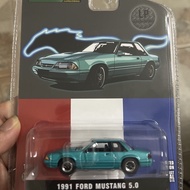 & Genuine & 1991 FORD MUSTANG 5.0 FORD MUSTANG Racing 1/64 Greenlight Alloy Car Model