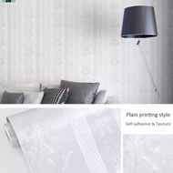 Wallpaper sticker dinding wallpaper Dinding Embos Putih Salur Batik