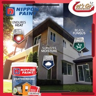 18L Nippon Paint 15004 Weatherbond Exterior Wall Paint (NEW) Outdoor Water Based Paint Cat Luar Dinding Cat Rumah