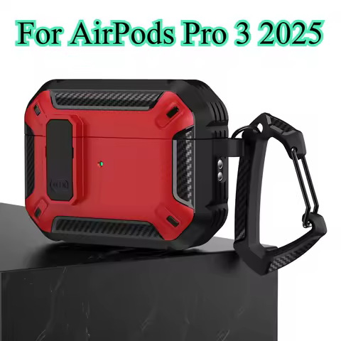 Security Lock Case For AirPods Pro 3 Pro3 2025 Cover TPU PC Cases For Apple AirPods Pro 3 Fundas Ear
