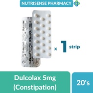 DULCOLAX CONTACT LAXATIVE BISACODYL 5MG TAB 20'S (1 strip)