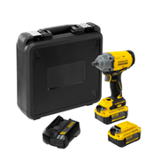 Global House STANLEY บล็อกกระแทกไร้สาย ไร้แปรงถ่าน 20V SBW920M2K-B1+แบตเตอรี่ 4.0Ah เหลือง-ดำ รับประ