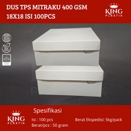 Box | Box 400gsm 18x18 | Plain Rice Cake Food Box 18 x 18