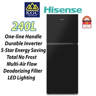 Hisense (240L) 2 Door Inverter Fridge Refrigerator RT286N4ABN1