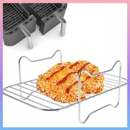 Air Fryer Rack for Double Basket Air Fryers Stainless Steel Grilling Rack Air Fryer Accessories Cooking Rack SHOPCYC6600