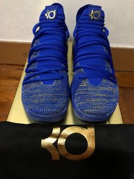 Nike KD 10 Royal Blue 金色運動鞋