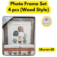 Photo Frame Set Wood contains 4 pcs / Wooden Photo Frame size 6R