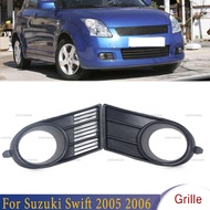 【Worth-Buy】 For Car Left Right Front Bumper Grille Fog Lamp Cover Frame Fog Lights Grille For Suzuki Swift 2005 2006 For Car Auto Parts