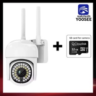 กล้องวงจรปิดเชื่อมไวไฟ 2.4G ภาพคมชัด มีไฟled มองเห็นภาพสีชัดในที่มืด App YOOSEE Dual ip camera 2IN1
