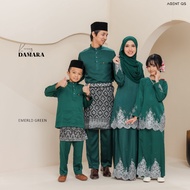 [ EMERALD GREEN ] KURUNG DAMARA | BAJU SEDONDON SET FAMILY RAYA - By Qasseh