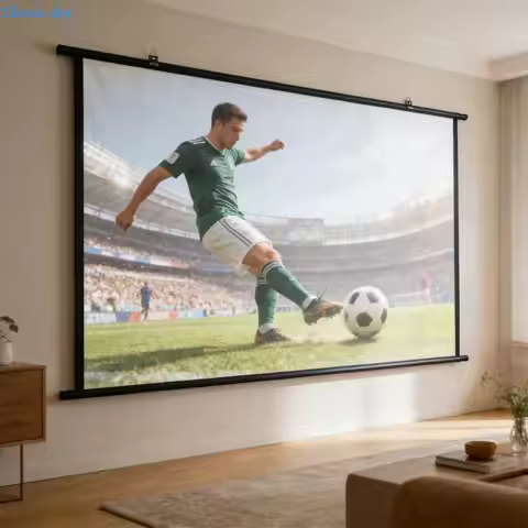 4K Ready Short Throw Projector Screen 16:9 Wall Mounted Milk Silk Material Delivers Vibranted Color 