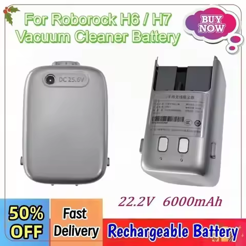 22.2V 6000mAh Rechargeable Battery for Roborock H6 H7 Vacuum Cleaner Accessories Lithium Battery H6M