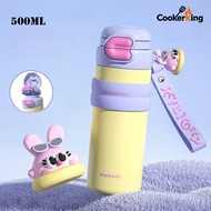 COOKER KING | COOKER KING 500ML CC Rabbit Straw Insulated Cup 316 Stainless Steel+PP Kids Thermos Bo